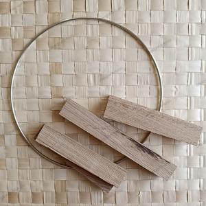 DIY Aufsteller Holzständer Holzklötzchen mit Loop Ring 20 cm